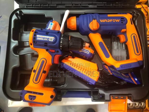 Wadfow Cordless 20v Drill Rotary Hammer 16mm+ 2 Battery · Photo 1