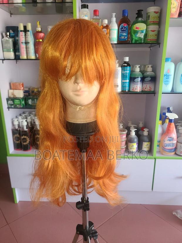 Orange Body Wave French Cut Wig · Photo 1