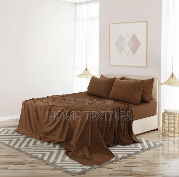 2 Coffee Brown Bedsheet With 4 Pillow Cases · Photo 1