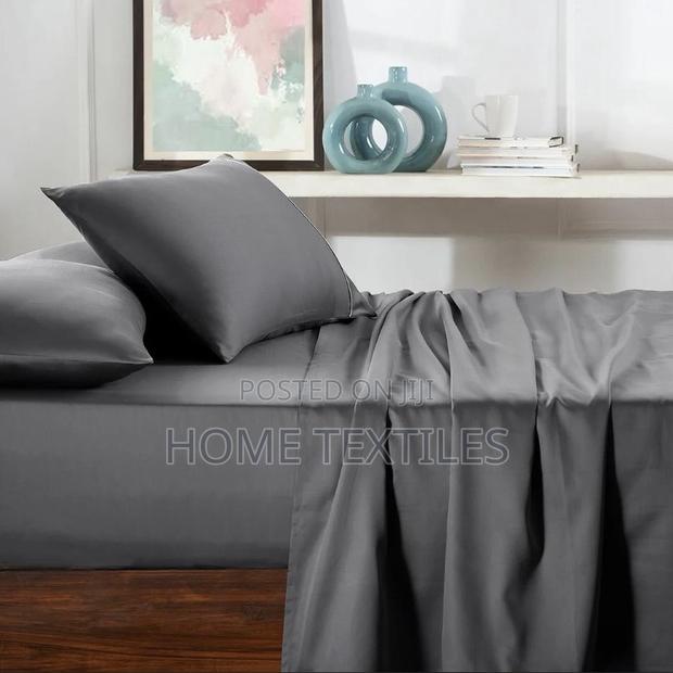 2 Charcoal Grey Bedsheet With 4 Pillow Cases · Photo 1