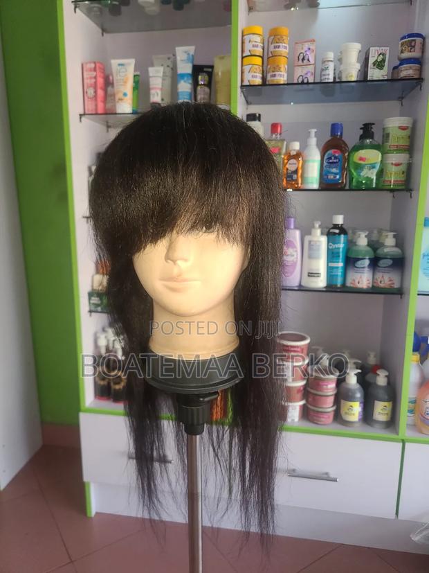 Black Human Hair French Cut Wig · Photo 1