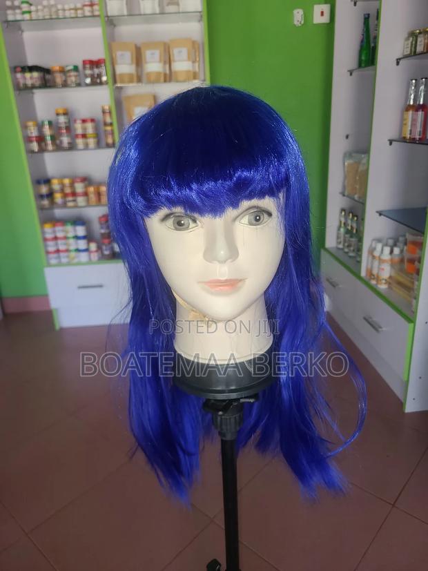 Blue Straight French Cut Wig · Photo 1