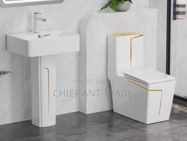 Toilet Seat Wc Water Closet With Basin · Photo 3