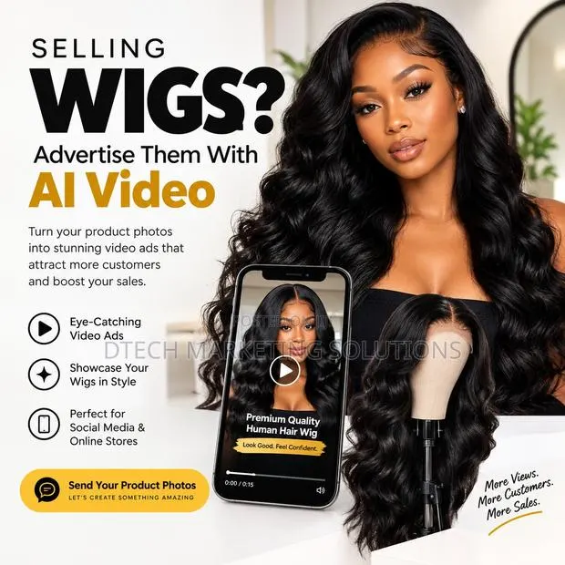 Selling Wigs? Advertise Them With AI Video · Photo 1