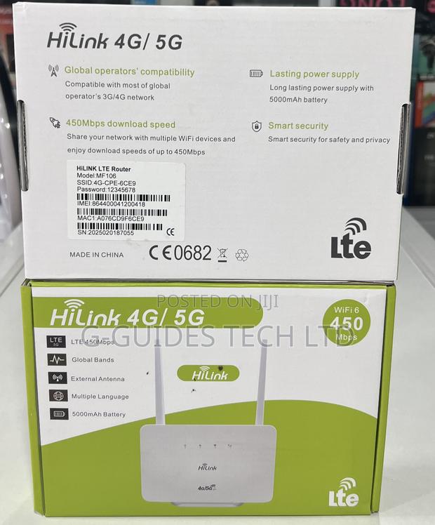 Hilink 4g/5g Router Wifi 6 450mbps With Battery (Mf106) · Photo 6