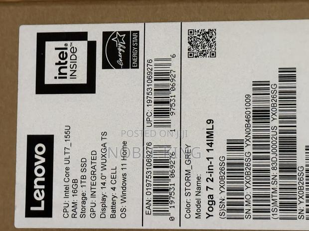 New Laptop Lenovo Yoga 7i 16GB Intel Core Ultra 7 SSD 1T · Photo 3