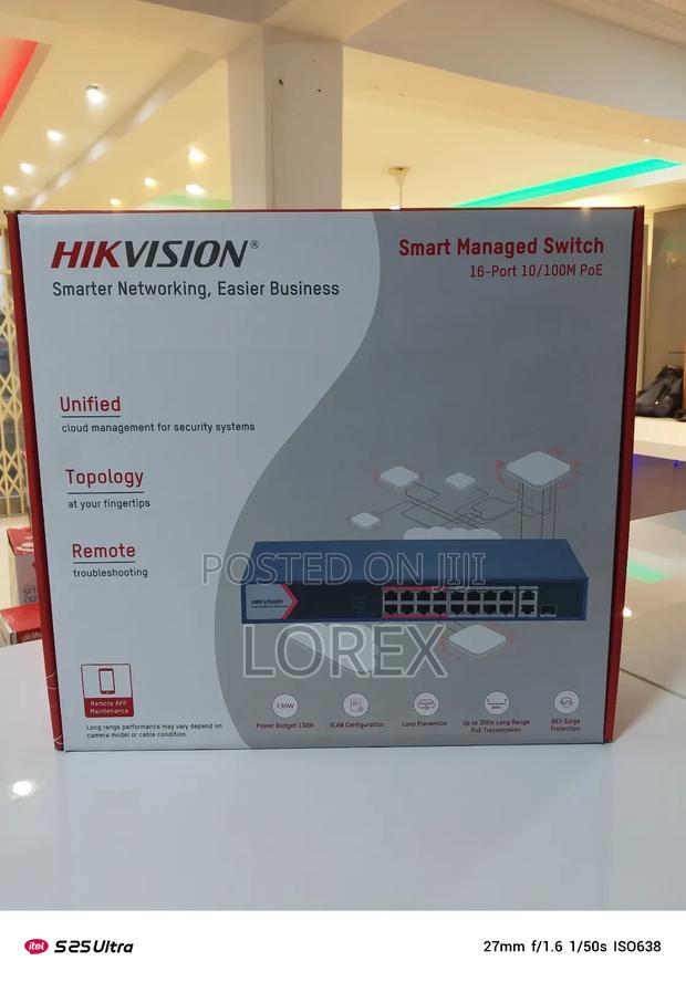 Hikvision 16port Smart Poe Managed Switch S-3e1318p-Ei/M · Photo 1