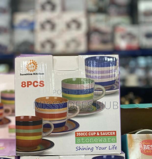 8pcs Ceramic Cup + Saucer · Photo 2