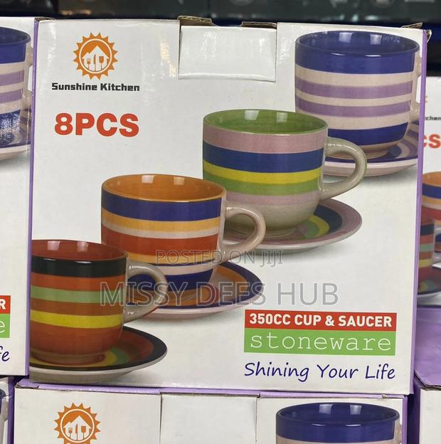 8pcs Ceramic Cup + Saucer · Photo 3