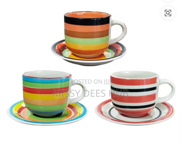 8pcs Ceramic Cup + Saucer · Photo 1