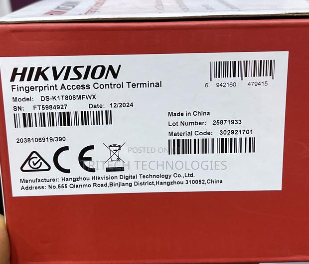 Hikvision Ds-K1t808mfwx-B New Pro Fingerprint Access Control · Photo 2