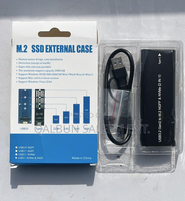 New Usb 3.2 Gen2 To M.2 Ngff & Nvme 2 In 1 Ssd Enclosure · Photo 2