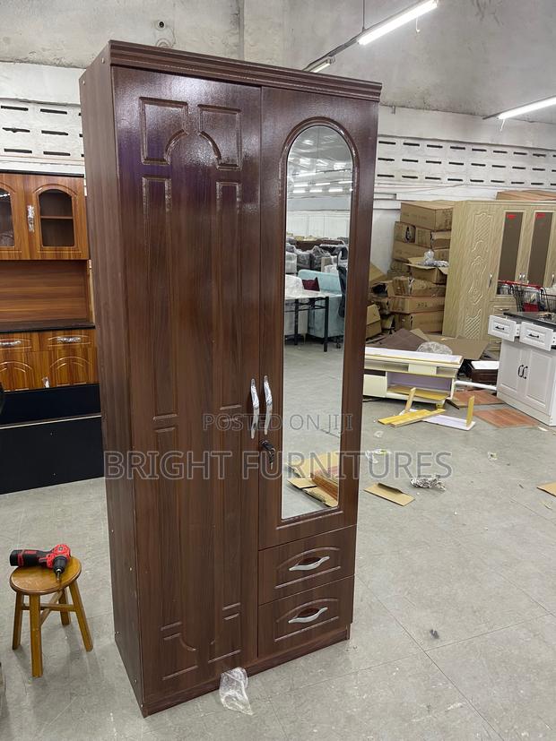 2 Doors Wardrobe With Drawers and Mirror · Photo 1