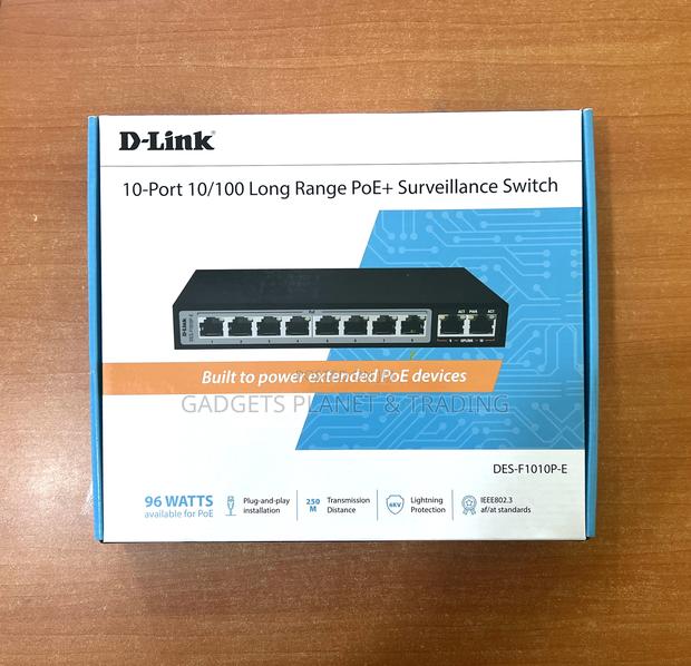 D-Link 10-Port 10/100 Long Range Poe+ Switch Des-F1010p-E · Photo 1