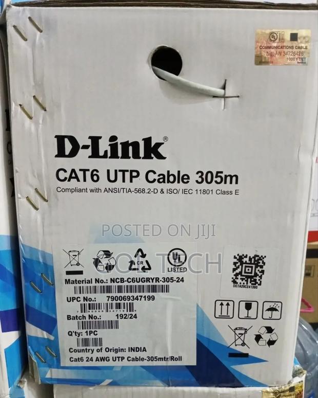 D-Link Utp Cat6 Cable Full Copper Cable 24awg · Photo 2