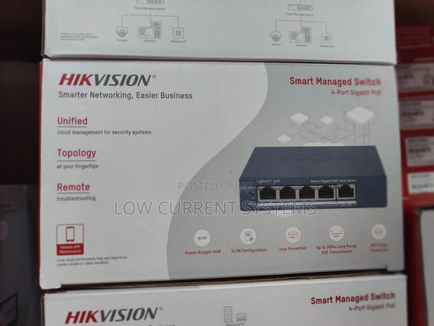 Hikvision Switch 4 Port Gigabyte Smart Managed Poe · Photo 2