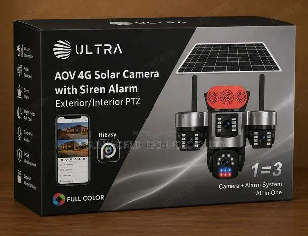 Ultra AOV 4G Solar Camera With Siren · Photo 1