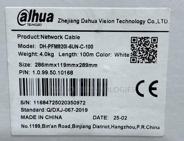 Dahua Utp Cable 100m Pure Copper Pfm920-6un-C-100 · Photo 2