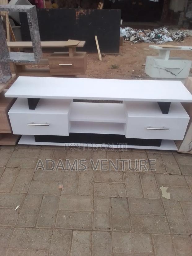 White TV Stand With Drawers · Photo 1