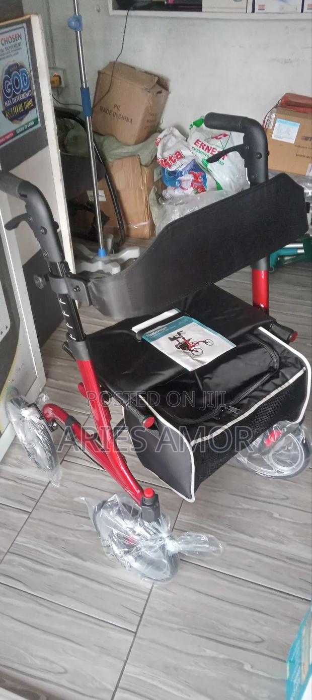 Walker Rollator Standard With Wheels and Bag