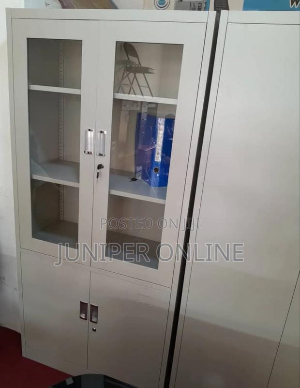 Office Cabinet White Glass Side · Photo 1