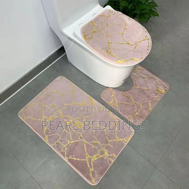 3pcs Non Slip Bathroom Mat Set Available in Stunning Designs · Photo 7