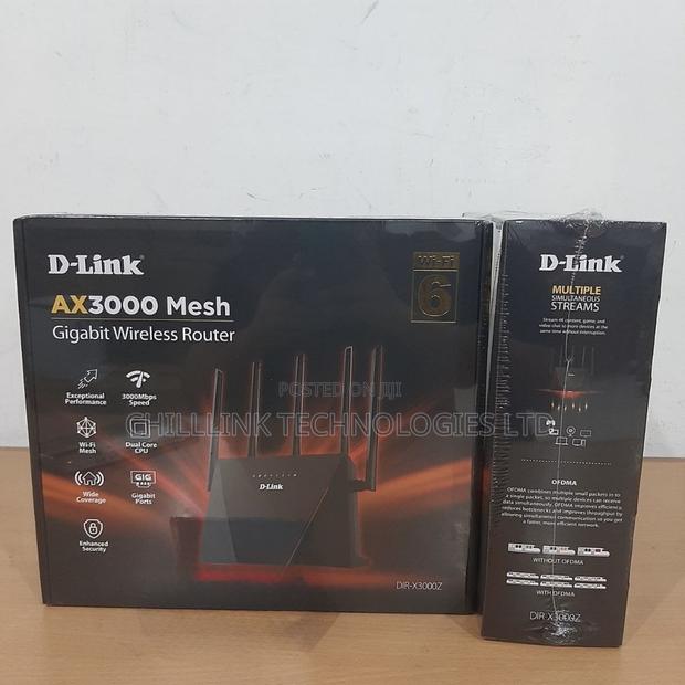 D-Link Ax3000 Mesh Gigabit Wi-Fi 6 Router Dir-X3000z Black · Photo 3