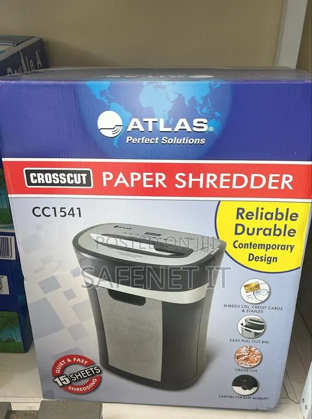 Atlas 15 Sheets Crosscut Paper Shredder · Photo 1