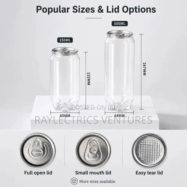 Plastic Jars/Cans 330ml and 500ml · Photo 1