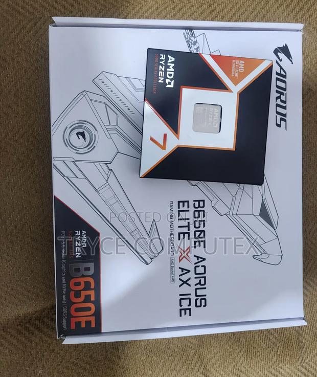 Amd Ryzen 7 9700x and Aorus B650e Elite Ax Motherboard · Photo 1