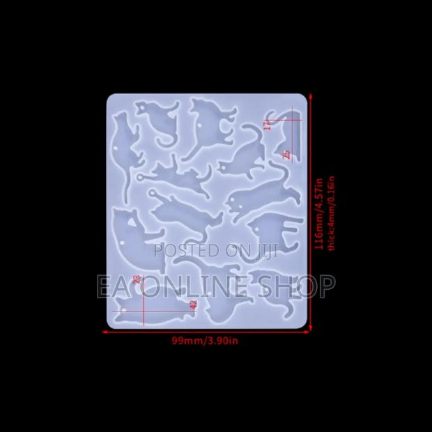Cat Silicone Earring Pendant Mold Epoxy Resin · Photo 3