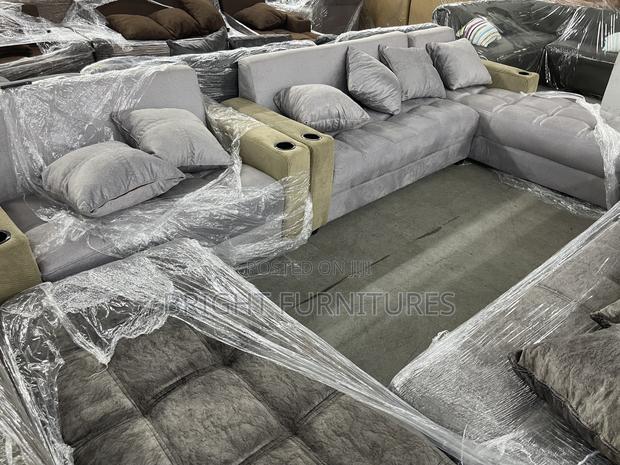 High Quality Fabric L Shape With 2 in 1 Sofa Sets · Photo 2