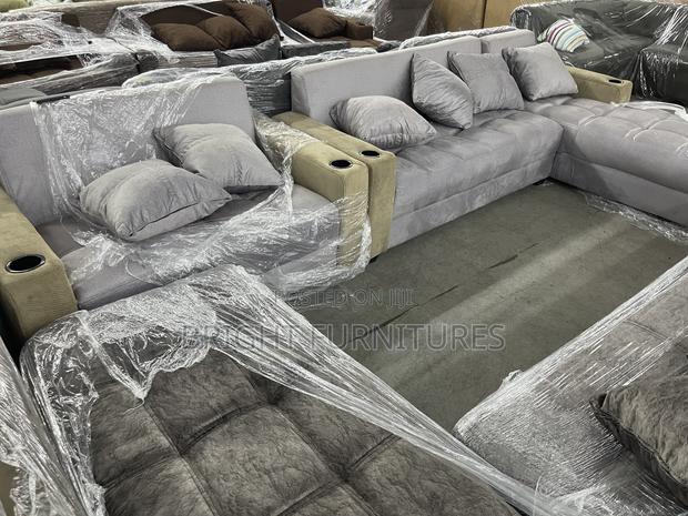 High Quality Fabric L Shape With 2 in 1 Sofa Sets · Photo 3