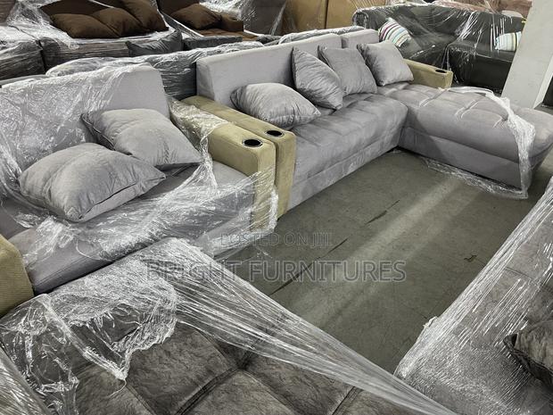 High Quality Fabric L Shape With 2 in 1 Sofa Sets · Photo 1