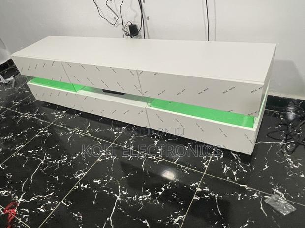 The Latest High Gloss Tv Stand in White With Led Lighting · Photo 1