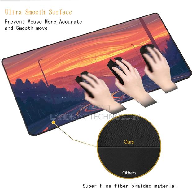 Extra Large RGB Sunset Pattern Mouse Pad - Led Light · Photo 1