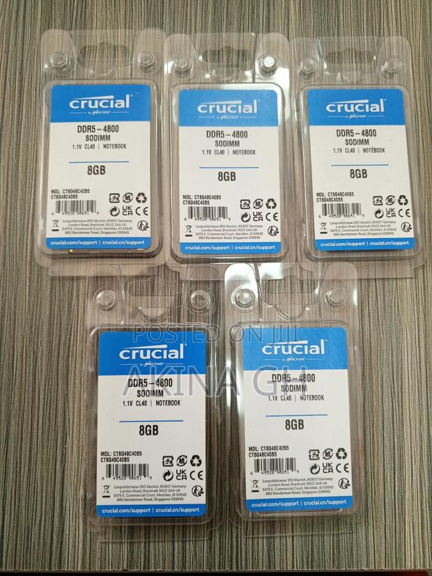 Crucial 8gb Ddr5 4800mhz Cl40 Laptop Ram Sodimm · Photo 1