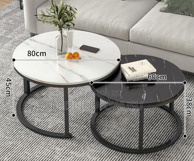Marble Center Table Coffee Table (2 Set) · Photo 6