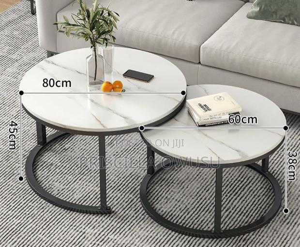 Marble Center Table Coffee Table (2 Set) · Photo 4
