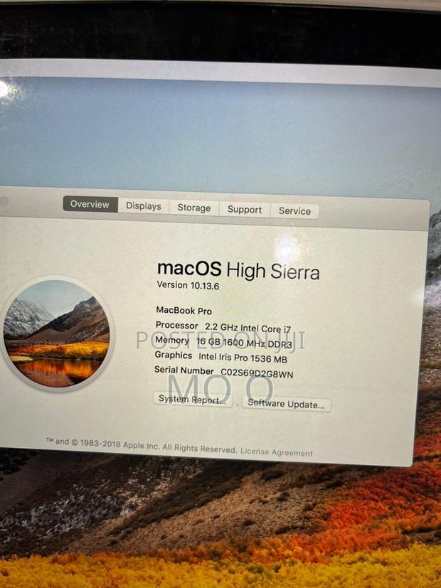 Laptop Apple MacBook Pro 2015 16GB Intel Core I7 SSD 256GB · Photo 4