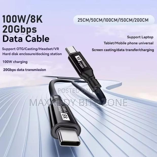 2m Type C to C Thunderbolt 3 Extend Video Data Cable · Photo 1