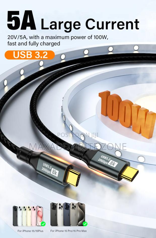 5m Type C to C Thunderbolt 3 Extend Video Data Cable · Photo 1