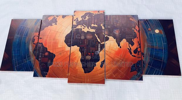 Authentic Wall Arts Canvas World Map Wall Panels Frames · Photo 1