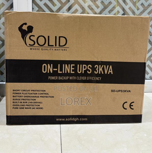 Solid 3kva ( 3000va)Wave Line Interactive Ups+Avr Online · Photo 1
