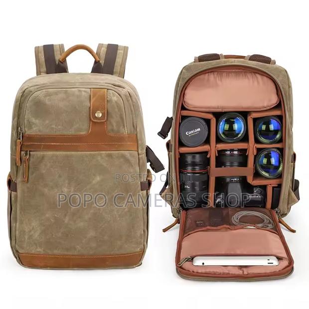 D1383 Canvas and Leather Camera Bag · Photo 1