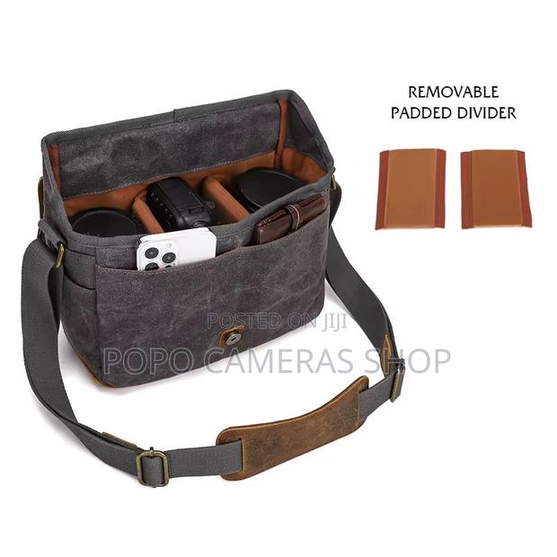 Xk986 Leather and Canvas Camera Side Bag · Photo 4
