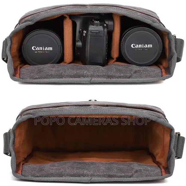 Xk986 Leather and Canvas Camera Side Bag · Photo 3