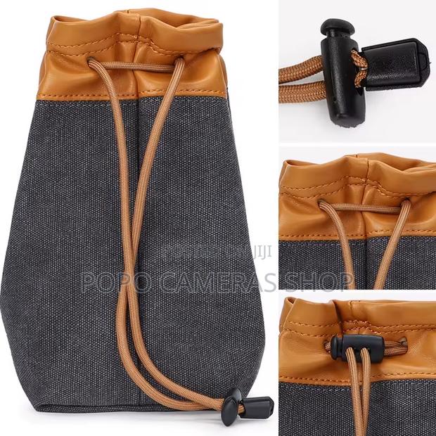 Mini Canvas and Leather Camera Bag at 210 Cedis · Photo 3