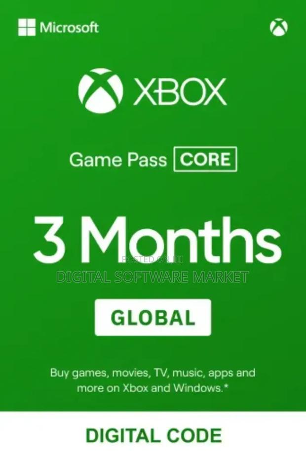 Xbox Game Pass Core 3 Months (Global)-Xbox Live -Digital Key · Photo 1