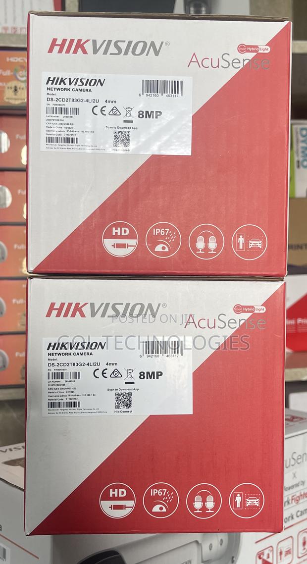 Hikvision Acusense 8mp Camera With Audio Ds-2cd2t83g2-4li2u · Photo 2